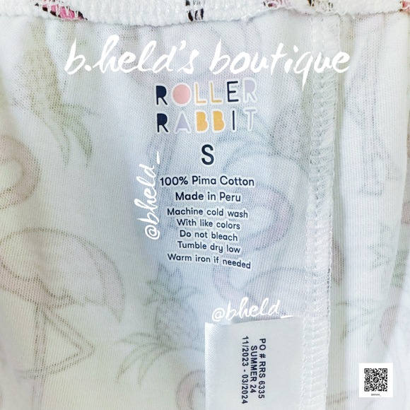 Roller Rabbit Freddy Flamingo Polo Pajamas in Pink Size Small (S) Brand New NWT - Picture 14 of 17